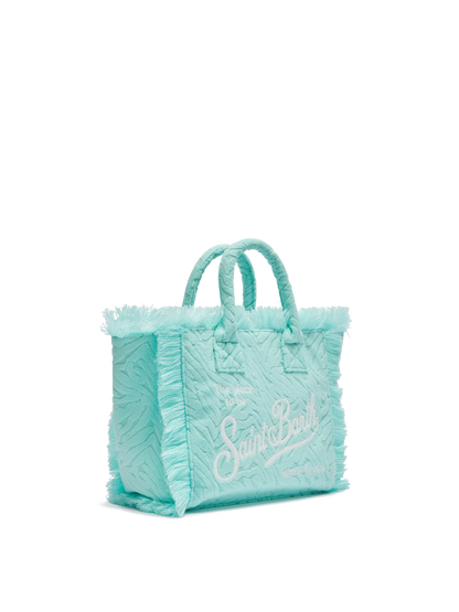 Colette Sponge water green zebra embossed terry handbag - MC2 Saint Barth