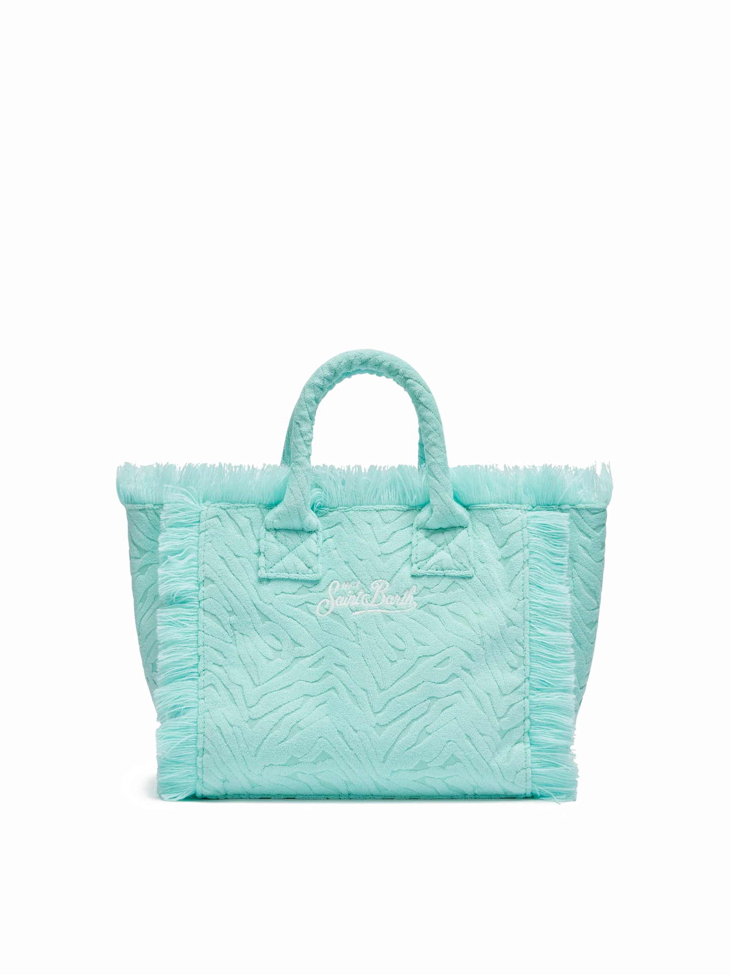 Colette Sponge water green zebra embossed terry handbag - MC2 Saint Barth