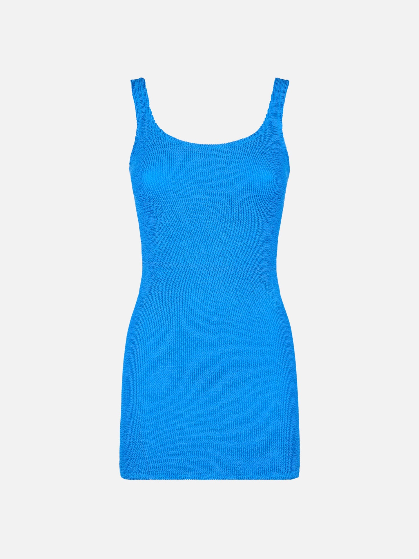 Woman tank bluette crinkle dress