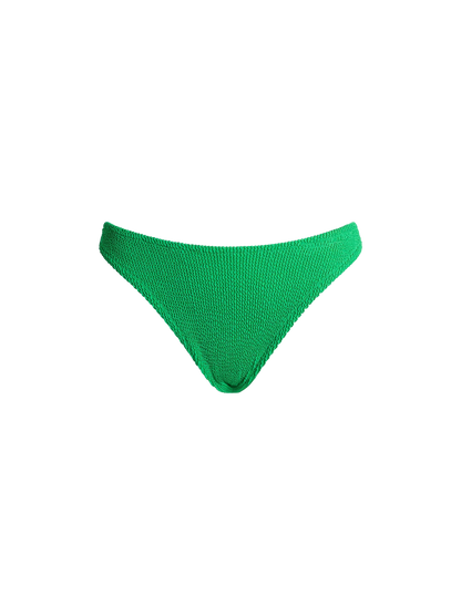 Woman green classic crinkle swim briefs Elise