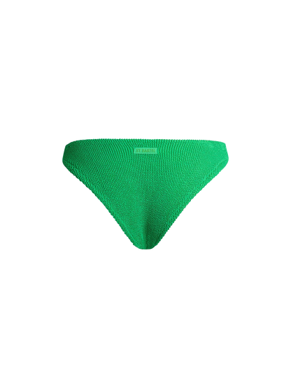 Woman green classic crinkle swim briefs Elise