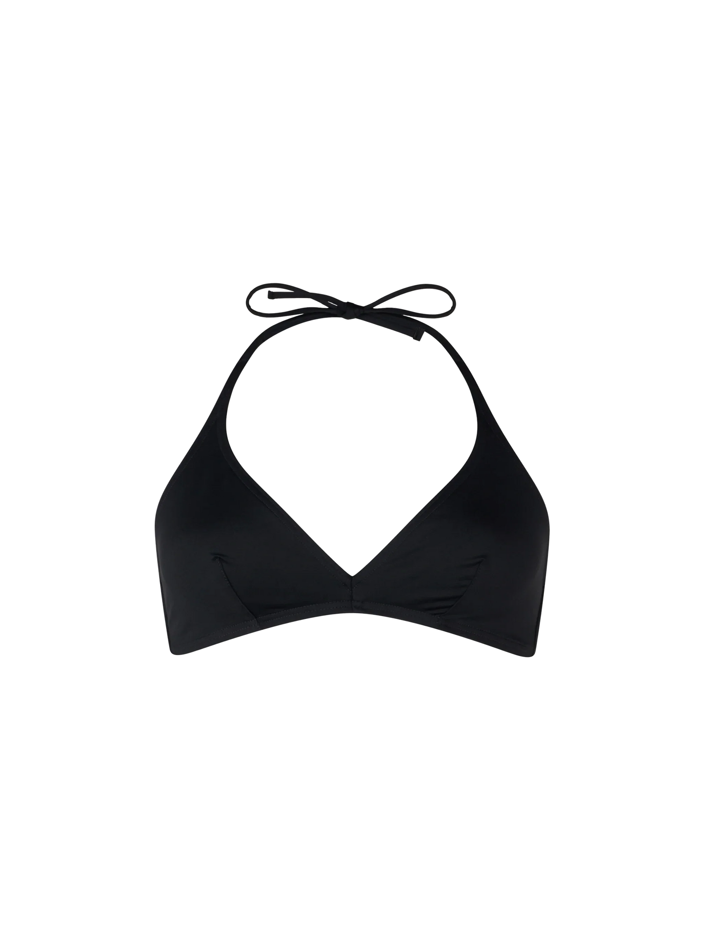 Woman triangle bralette black top Gaia