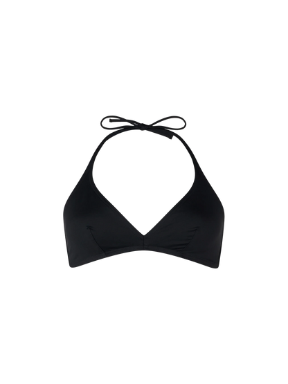 Woman triangle bralette black top Gaia