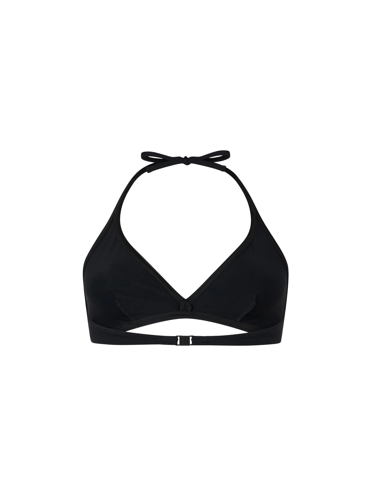 Woman triangle bralette black top Gaia