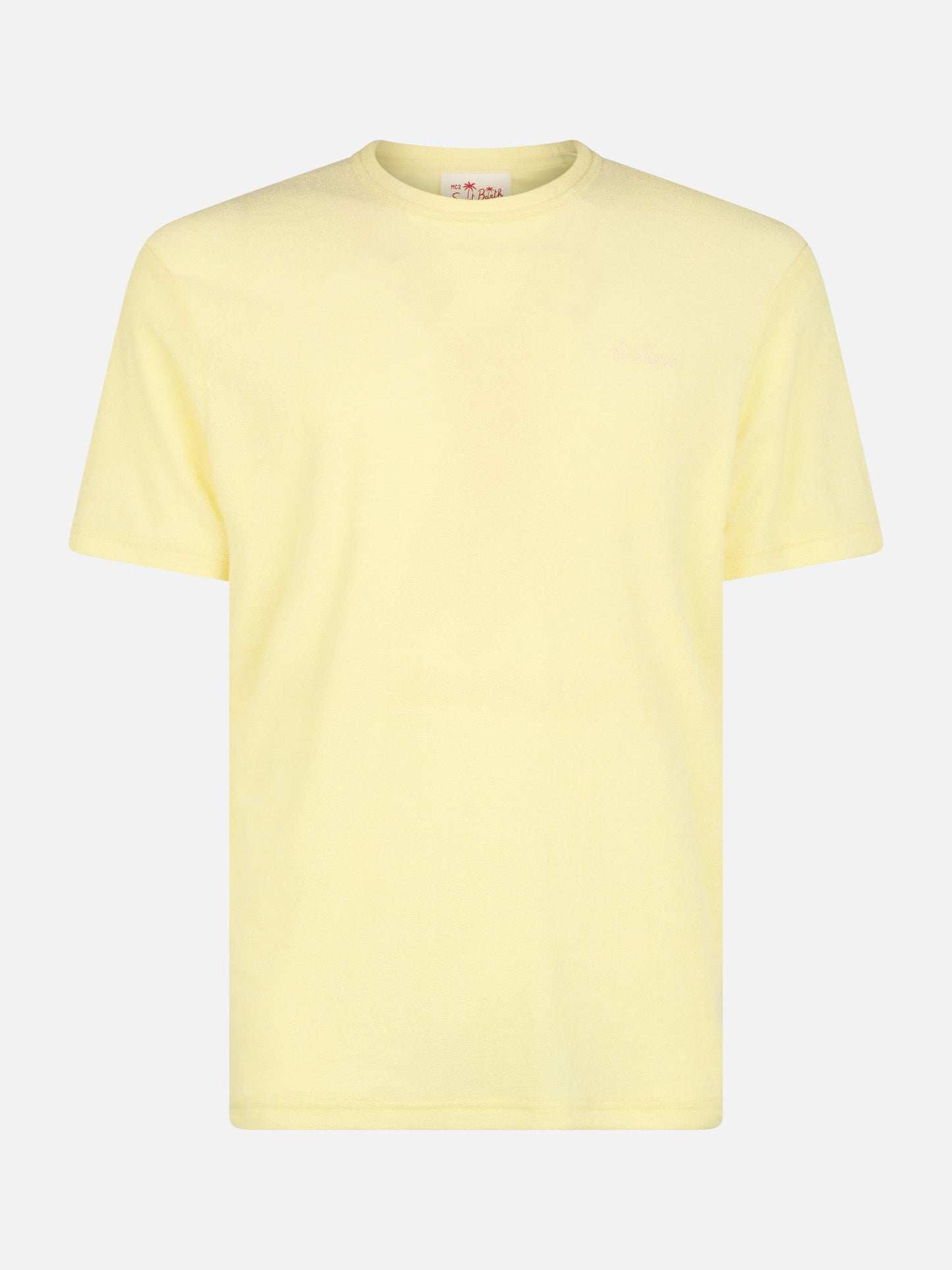 Man yellow terry t-shirt Gary with St. Barth embroidery