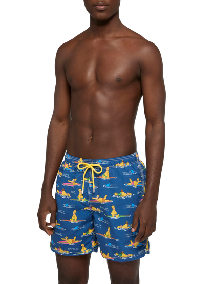 Mid-length Gustavia swim-shorts with Homer Simpson print |SIMPSON SPECIAL EDITION