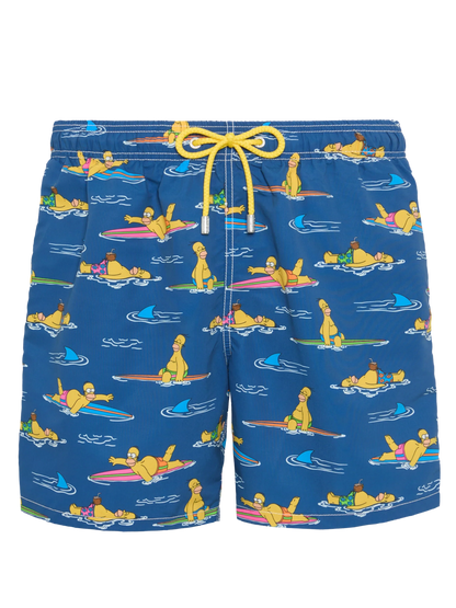 Mid-length Gustavia swim-shorts with Homer Simpson print |SIMPSON SPECIAL EDITION