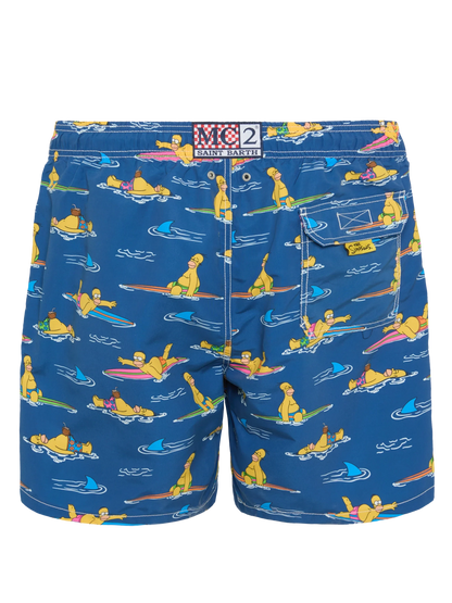 Mid-length Gustavia swim-shorts with Homer Simpson print |SIMPSON SPECIAL EDITION