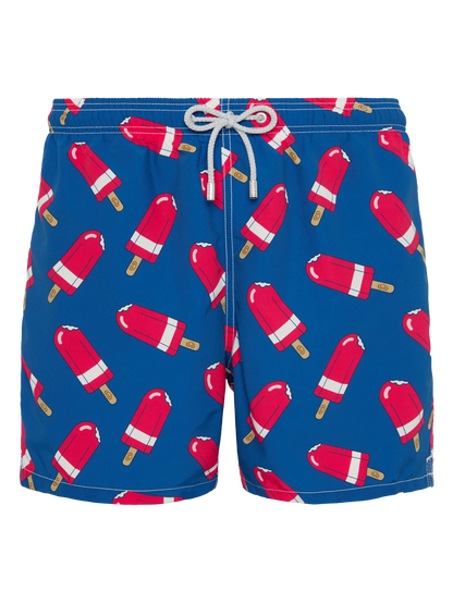 Mid-length Gustavia swim-shorts with Fior di Fragola print | ALGIDA SPECIAL EDITION