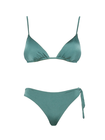 Sage green triangle bikini Janet Loren