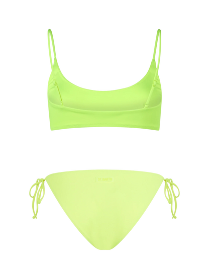Woman fluo yellow bralette bikini Judy Virgo