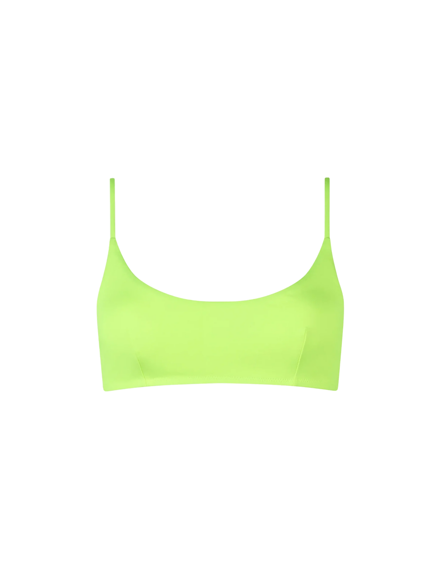 Woman fluo yellow bralette beach top Judy