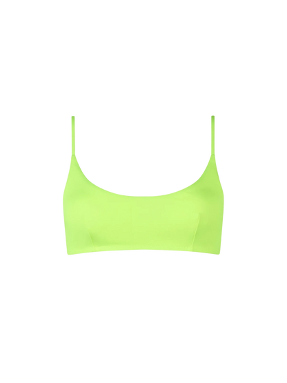 Woman fluo yellow bralette beach top Judy