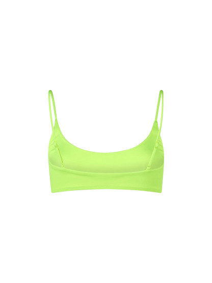 Woman fluo yellow bralette beach top Judy