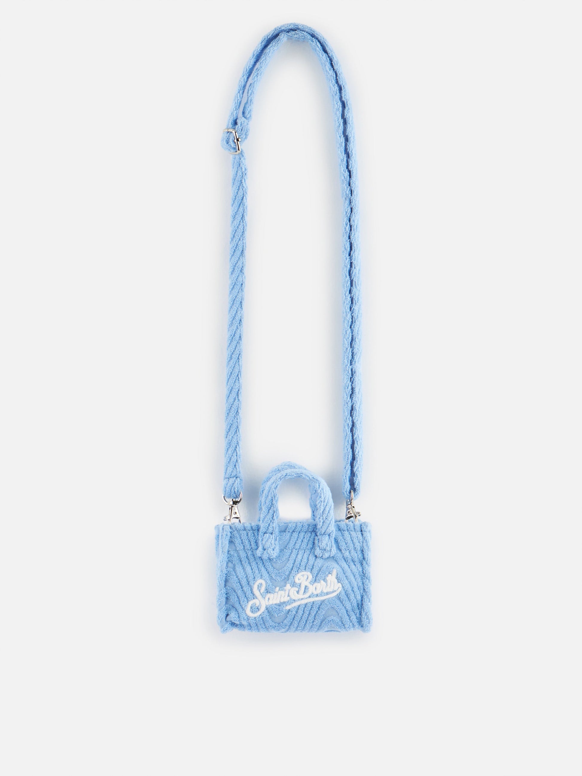 Light blue terry embossed Key Holder - MC2 Saint Barth