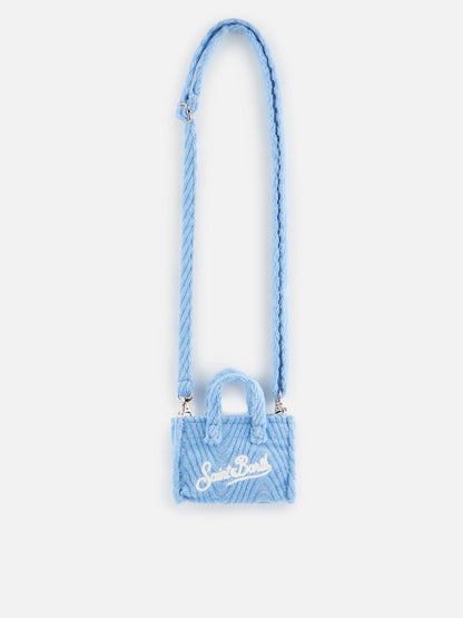 Light blue terry embossed Key Holder - MC2 Saint Barth