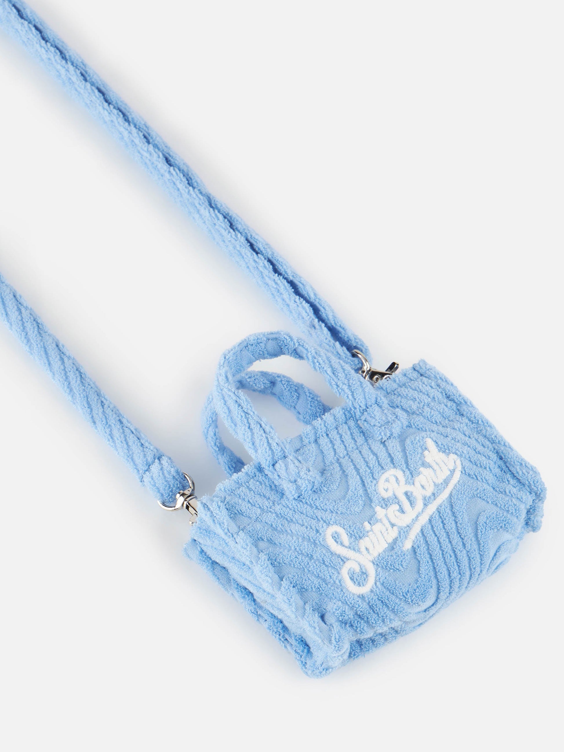 Light blue terry embossed Key Holder - MC2 Saint Barth