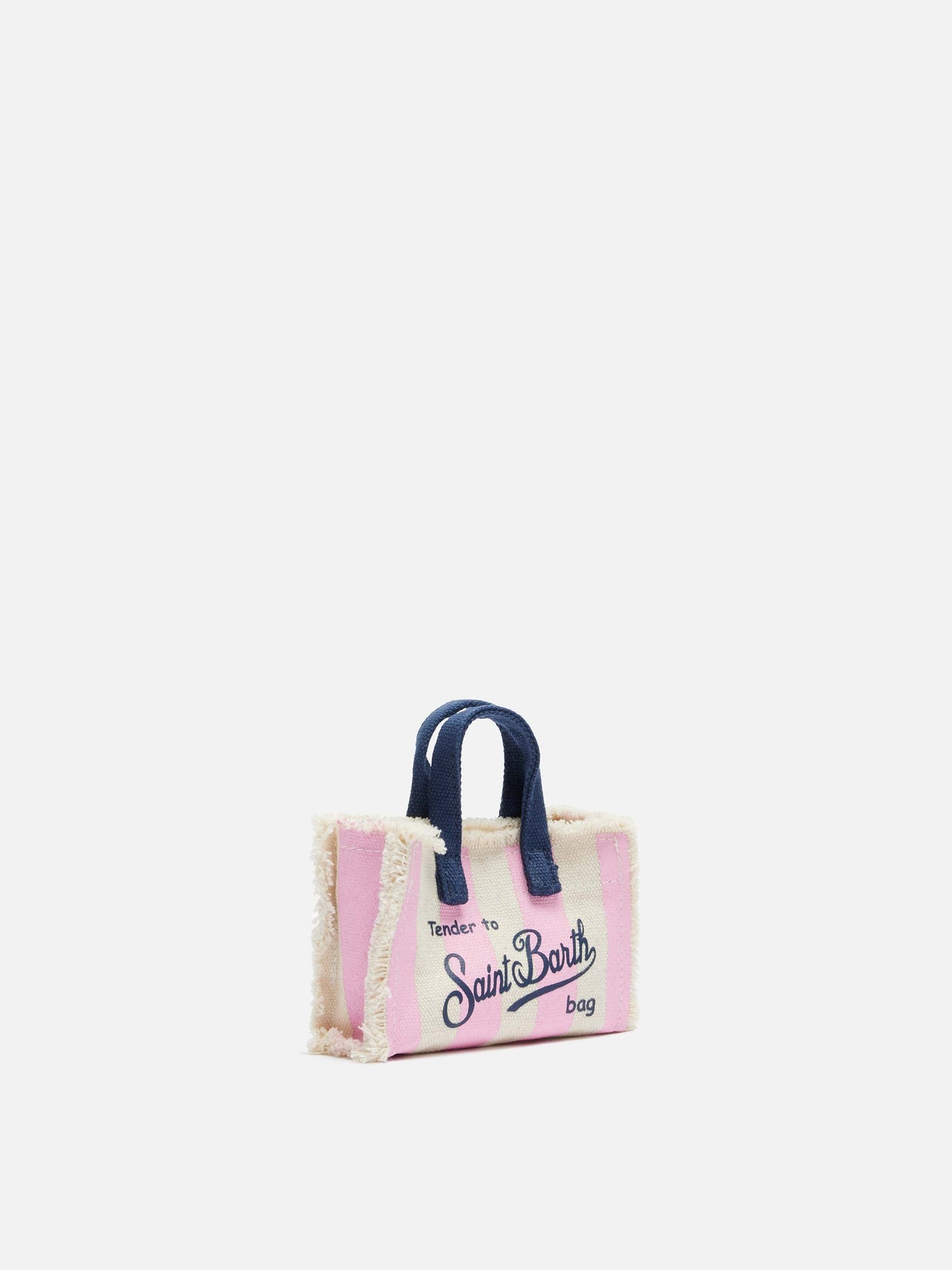 Pink striped cotton canvas Key Holder - MC2 Saint Barth