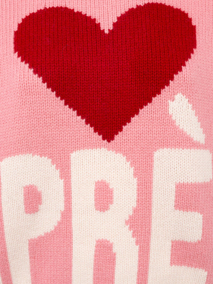 Woman pink fair isle sweater Kyla with Apres Ski jacquard