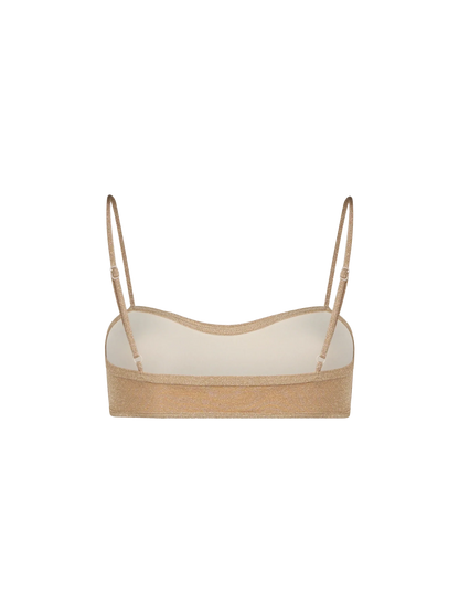 Woman lurex scooped bralette top swimsuit Laryn
