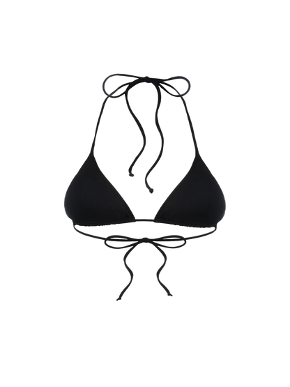 Woman black triangle top swimsuit Leah