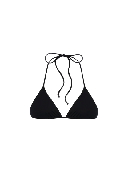 Woman black triangle top swimsuit Leah