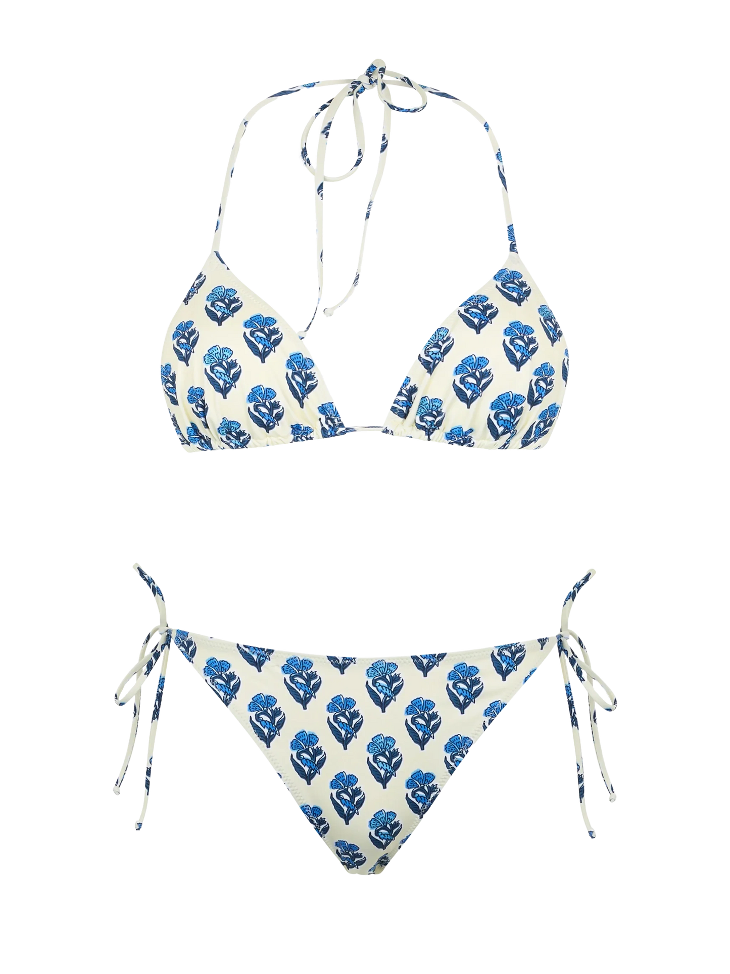 Woman jaipur flower triangle bikini Leah Virgo