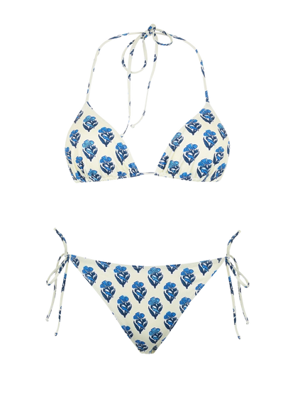 Woman jaipur flower triangle bikini Leah Virgo