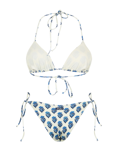 Woman jaipur flower triangle bikini Leah Virgo