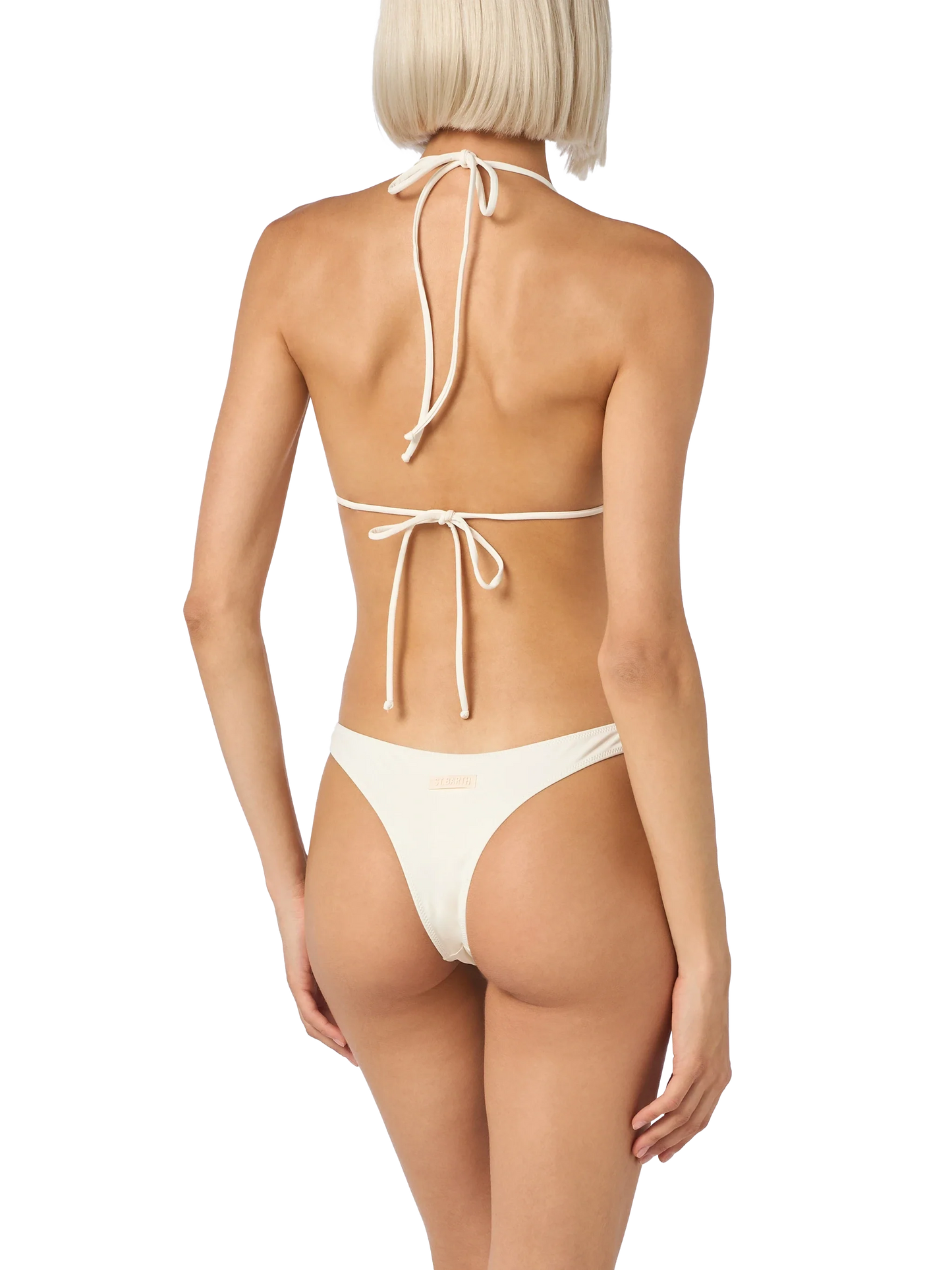 Woman cream cheeky swim briefs Naomi