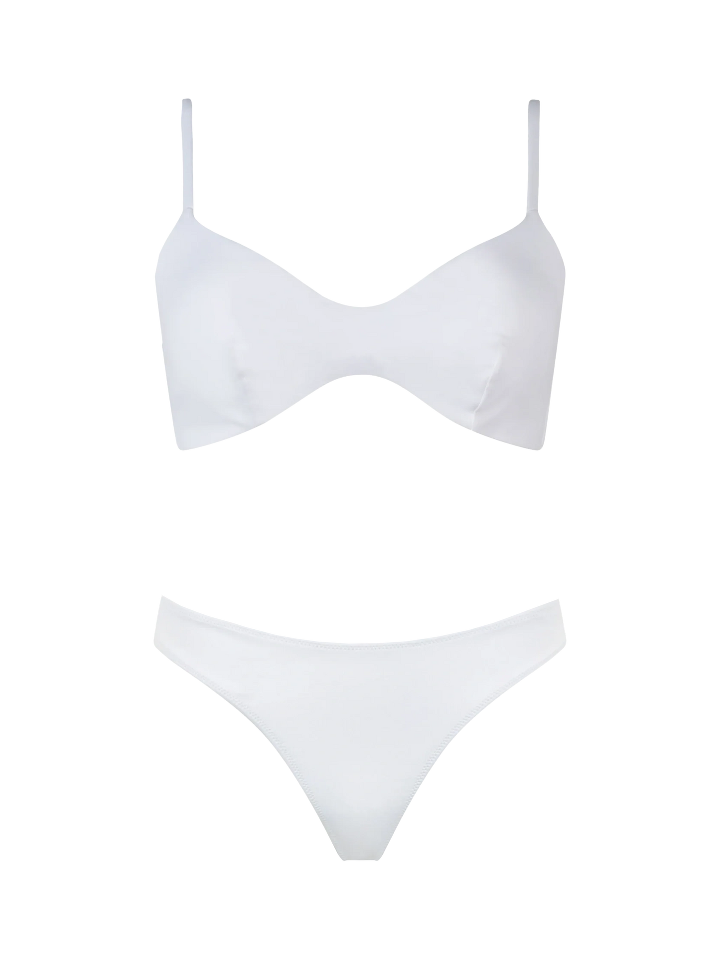 Woman white scoop bralette bikini May Lido
