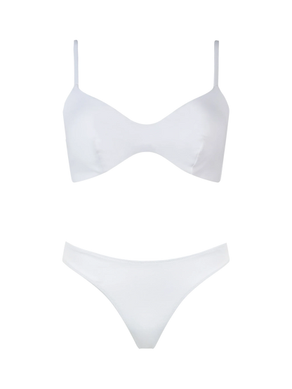 Woman white scoop bralette bikini May Lido