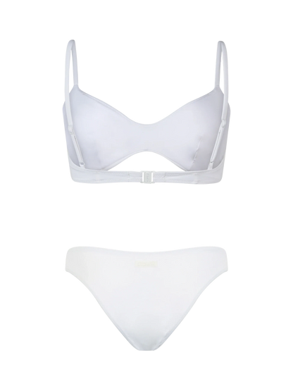 Woman white scoop bralette bikini May Lido