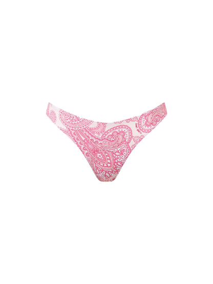 Woman pink paisley classic swim briefs Lido