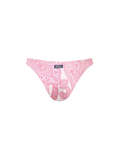 Woman pink paisley classic swim briefs Lido