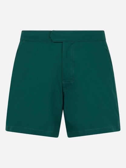 Man short-length British green swim shorts Master