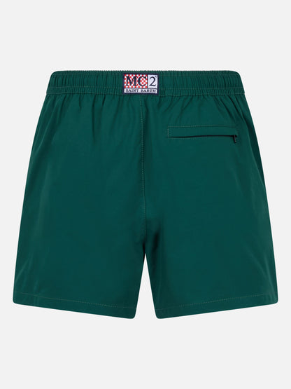 Man short-length British green swim shorts Master