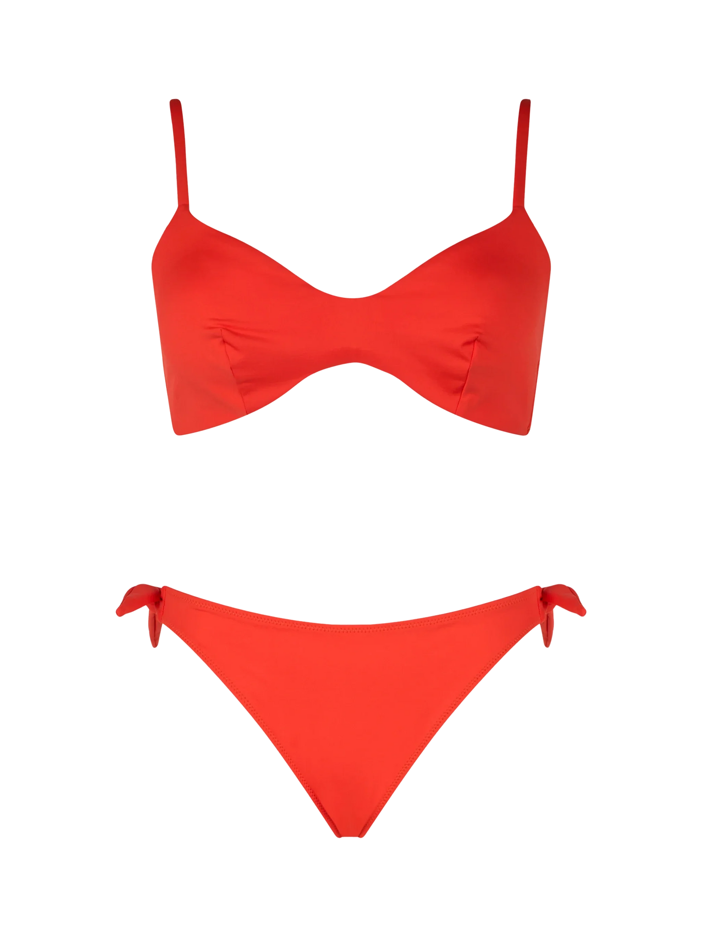 Woman orange scoop bralette bikini May Yali