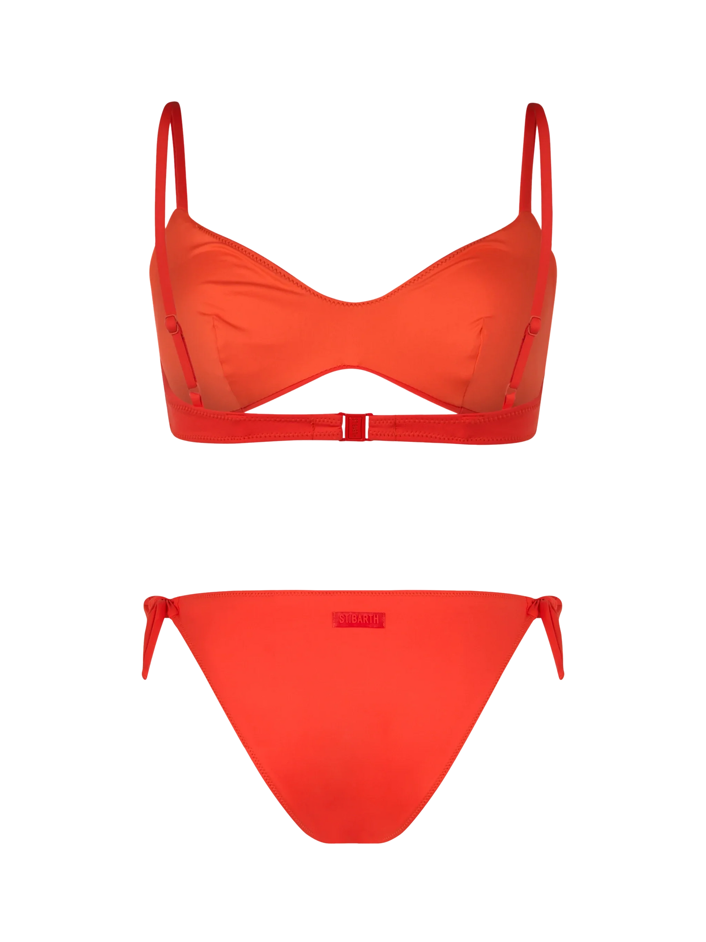 Woman orange scoop bralette bikini May Yali