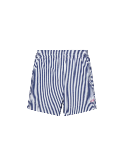 Meave cotton popline pull up shorts with striped print