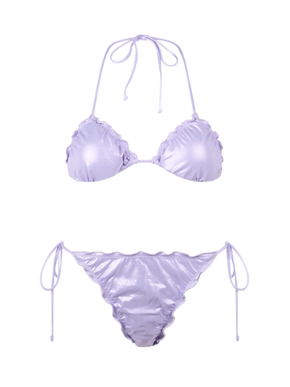 Woman lamina lilac classic triangle bikini Sagittarius Miami