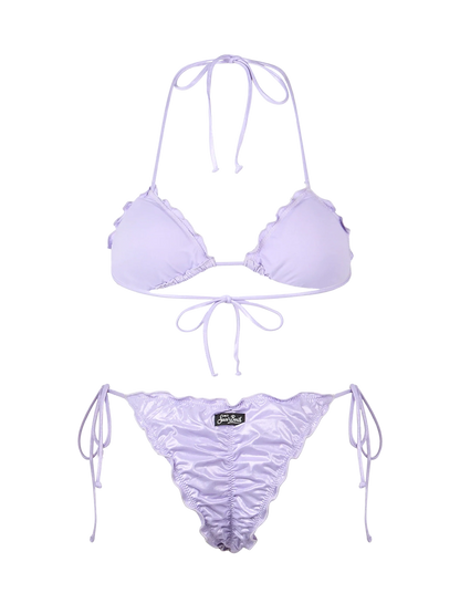 Woman lamina lilac classic triangle bikini Sagittarius Miami