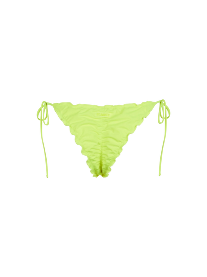 Woman fluo yellow cheeky swim briefs Miami