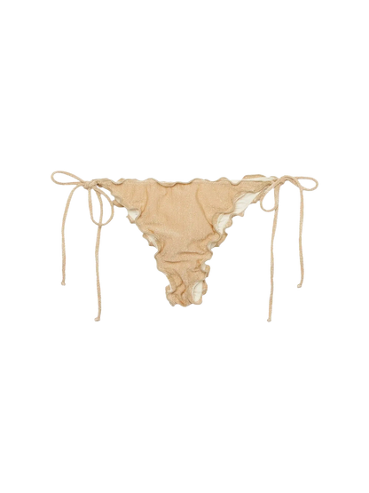 Miami lurex gold cheeky swim briefs