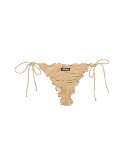 Miami lurex gold cheeky swim briefs