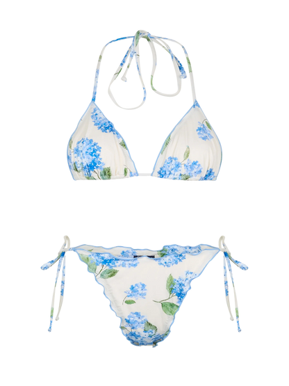 Woman flower classic triangle bikini Sagittarius Miami
