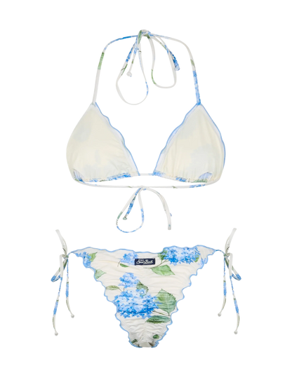 Woman flower classic triangle bikini Sagittarius Miami