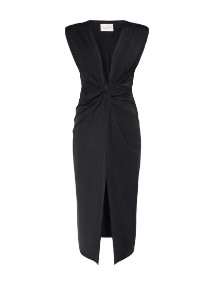 Marina black sleeveless maxi dress