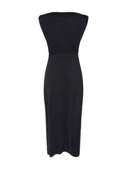 Marina black sleeveless maxi dress