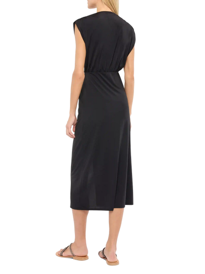Marina black sleeveless maxi dress
